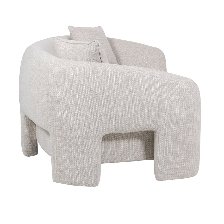 3 Seater Sofa - Beige Linen - View 4