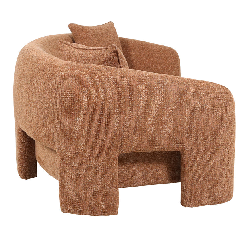 3 Seater Sofa - Coral Orange - View 4