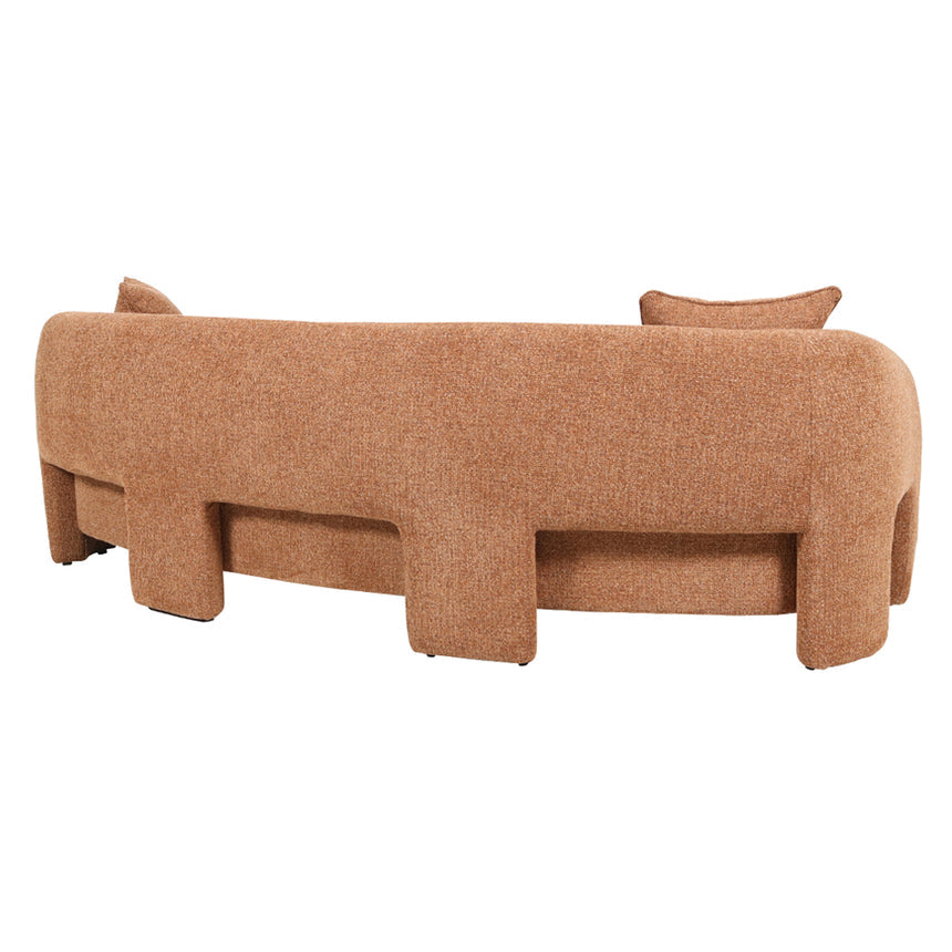 3 Seater Sofa - Coral Orange - View 5
