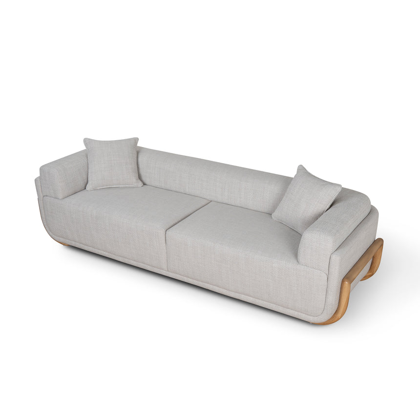3 Seater Sofa - Beige Linen - View 4