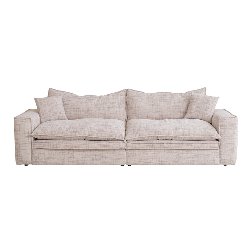 3 Seater Fabric Sofa - Cream - View 2