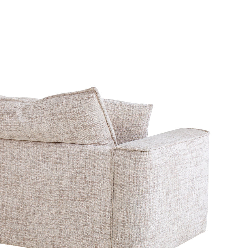 3 Seater Fabric Sofa - Cream - View 8