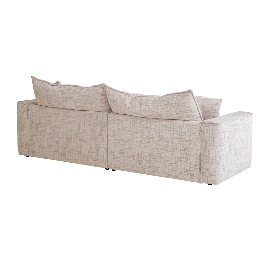 3 Seater Fabric Sofa - Cream - View 4