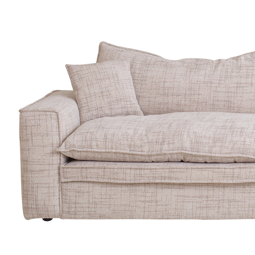 3 Seater Fabric Sofa - Cream - View 5
