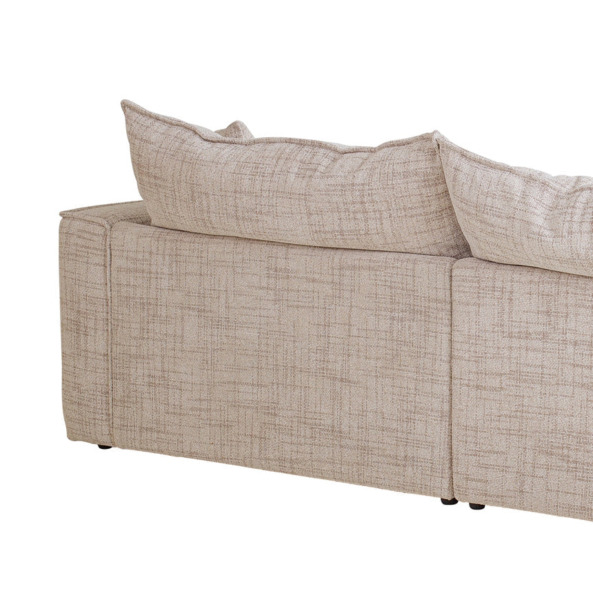3 Seater Fabric Sofa - Cream - View 7