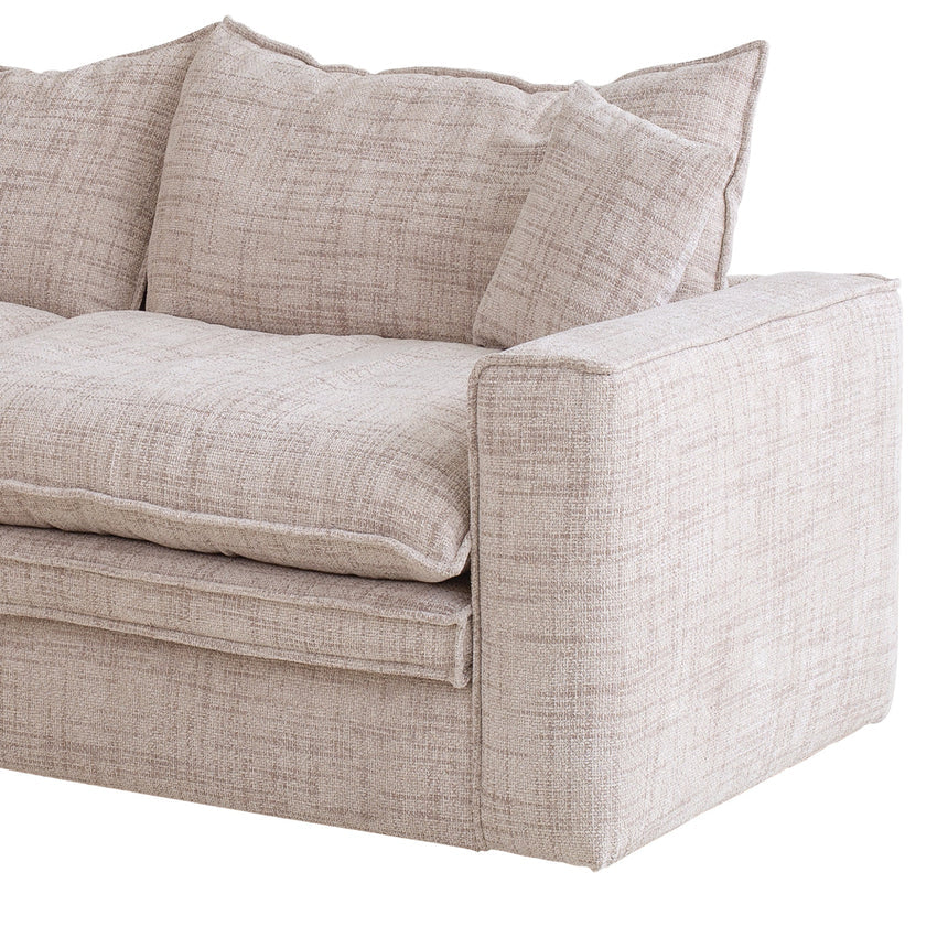 2 Seater Fabric Sofa - Cream - View 10