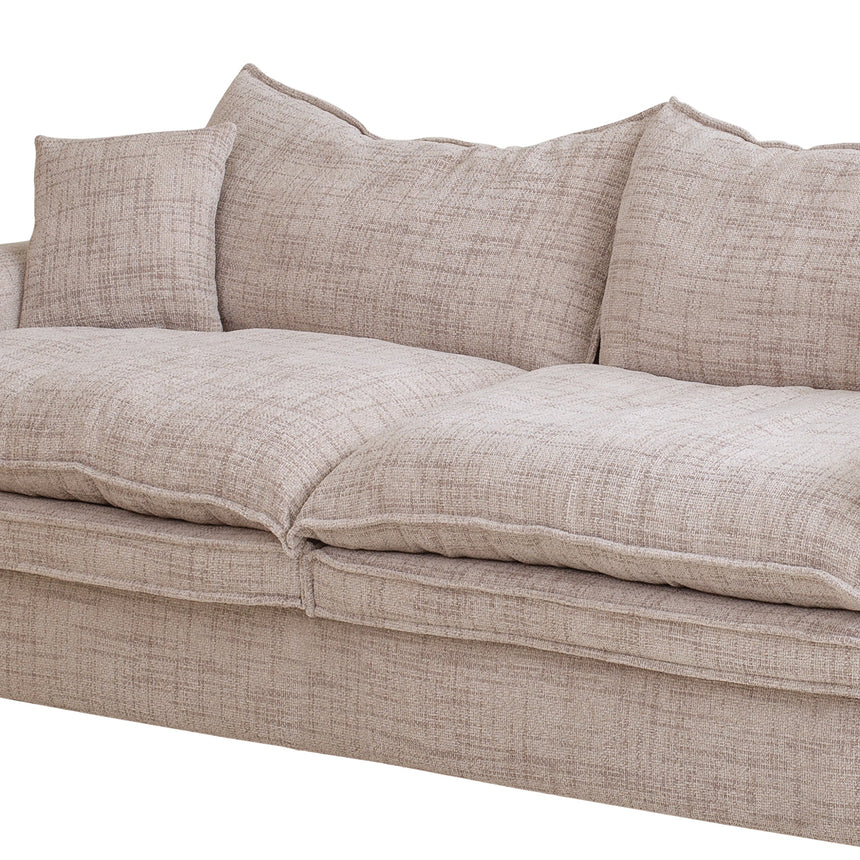 2 Seater Fabric Sofa - Cream - View 11