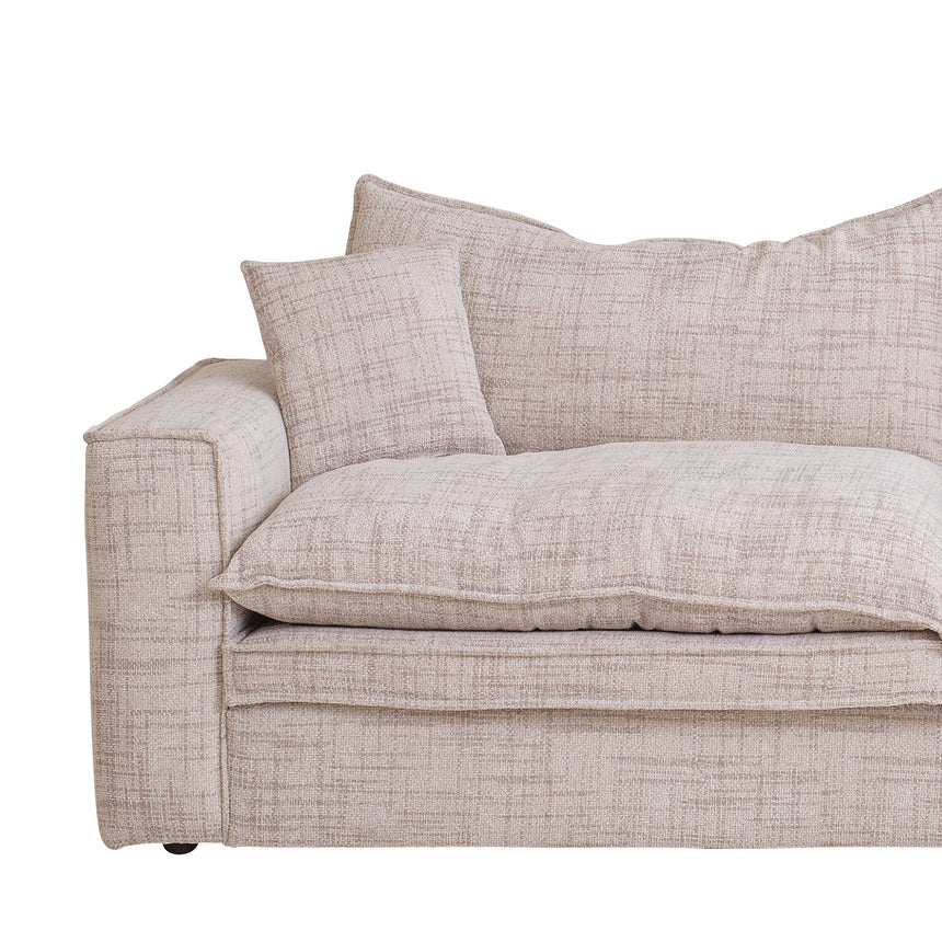 2 Seater Fabric Sofa - Cream - View 7