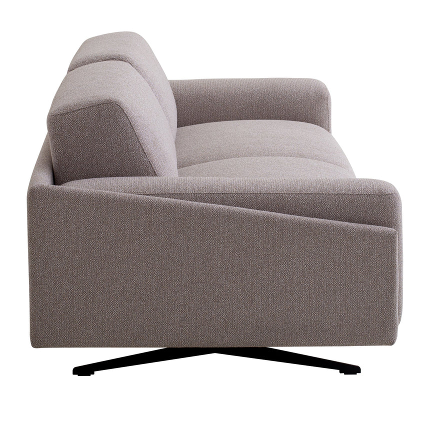 3 Seater Fabric Sofa - Dusty Grey - View 3