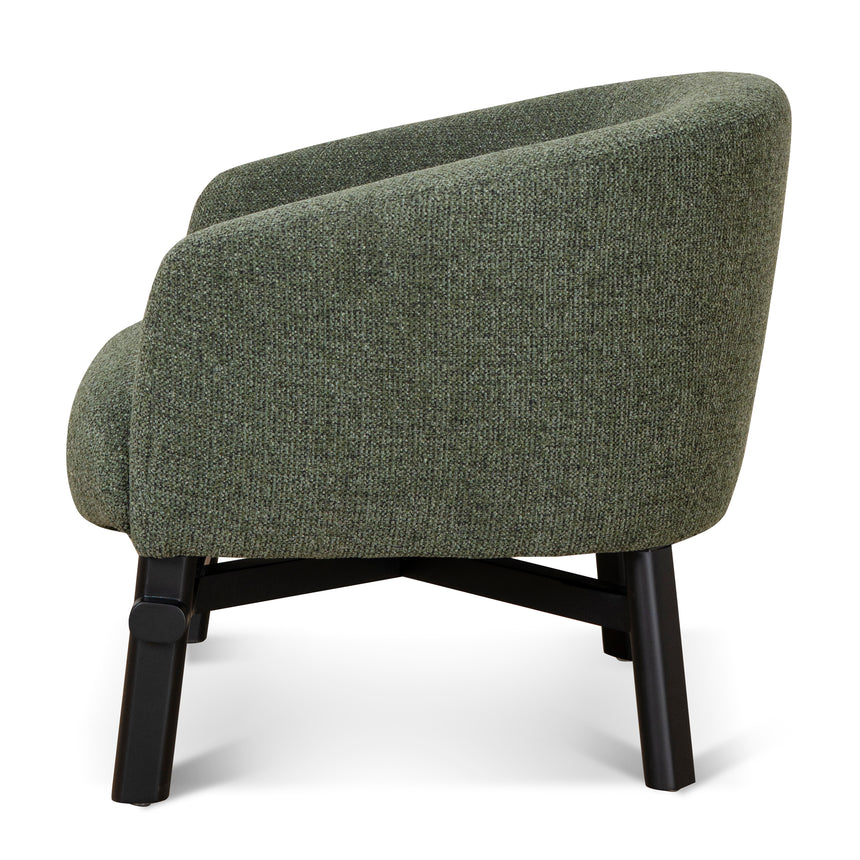 Fabric Armchair - Coral Dark Green - View 2