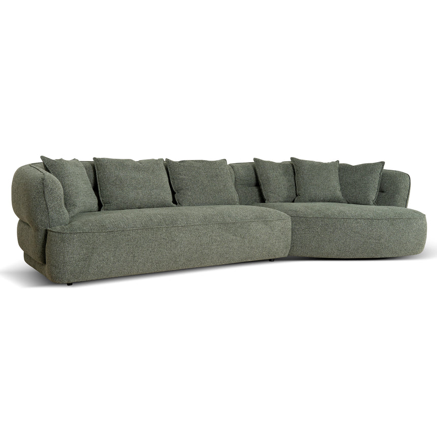 Right Chaise Sofa - Coral Dark Green - View 2