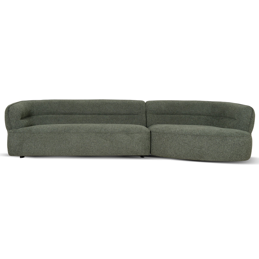 Right Chaise Sofa - Coral Dark Green - View 4