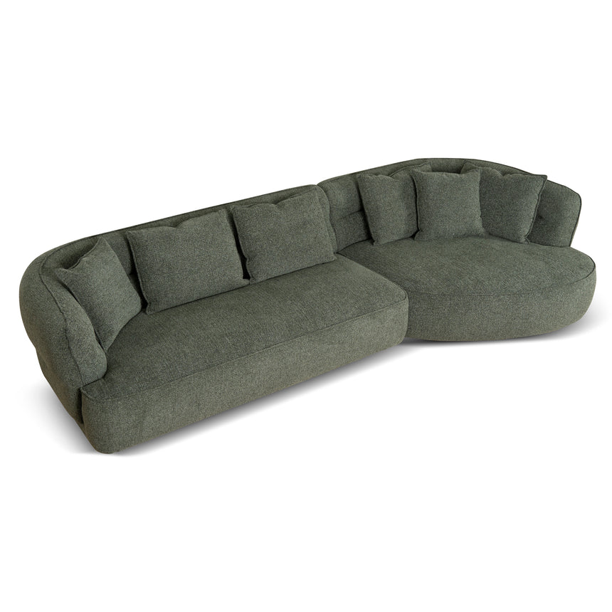 Right Chaise Sofa - Coral Dark Green - View 5