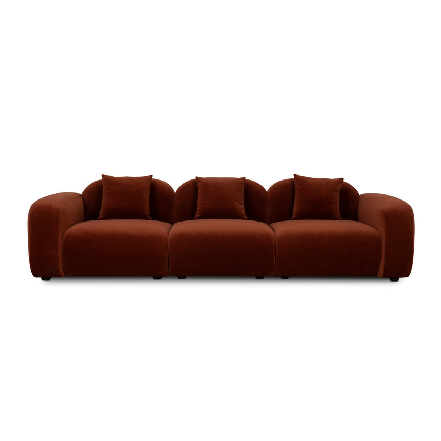 4 Seater Sofa - Umber Orange - View 3