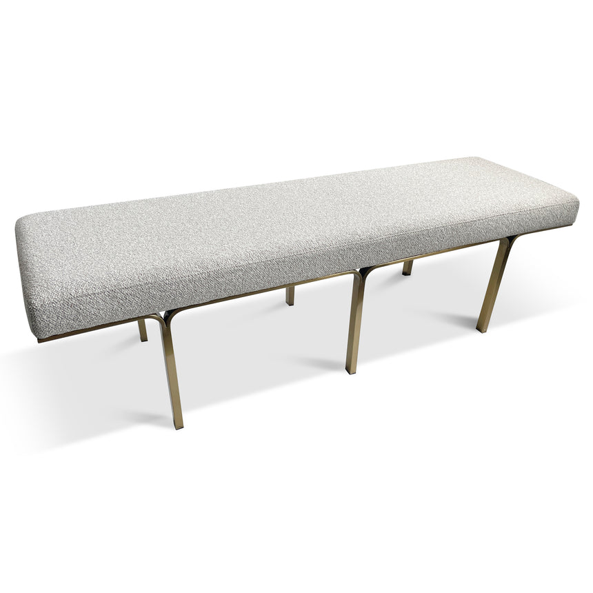 1.5m Brushed Gold Ottoman - Clay Grey - View 3