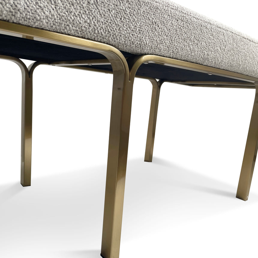 1.5m Brushed Gold Ottoman - Clay Grey - View 13