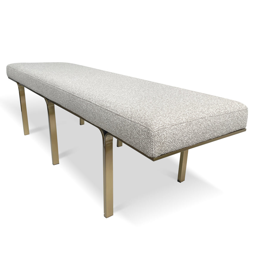 1.5m Brushed Gold Ottoman - Clay Grey - View 6