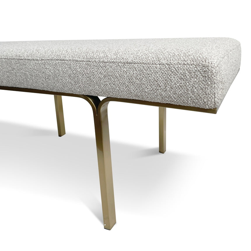 1.5m Brushed Gold Ottoman - Clay Grey - View 7