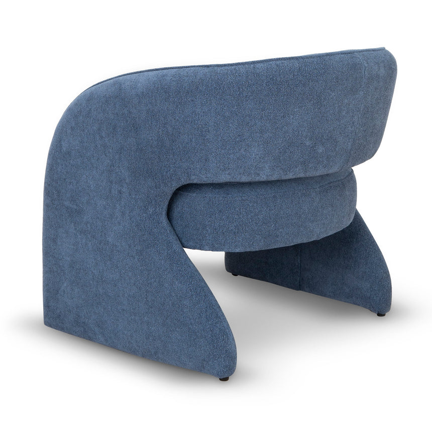 Fabric Armchair - Navy Blue - View 4