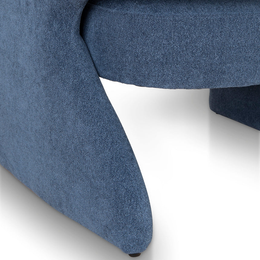 Fabric Armchair - Navy Blue - View 6