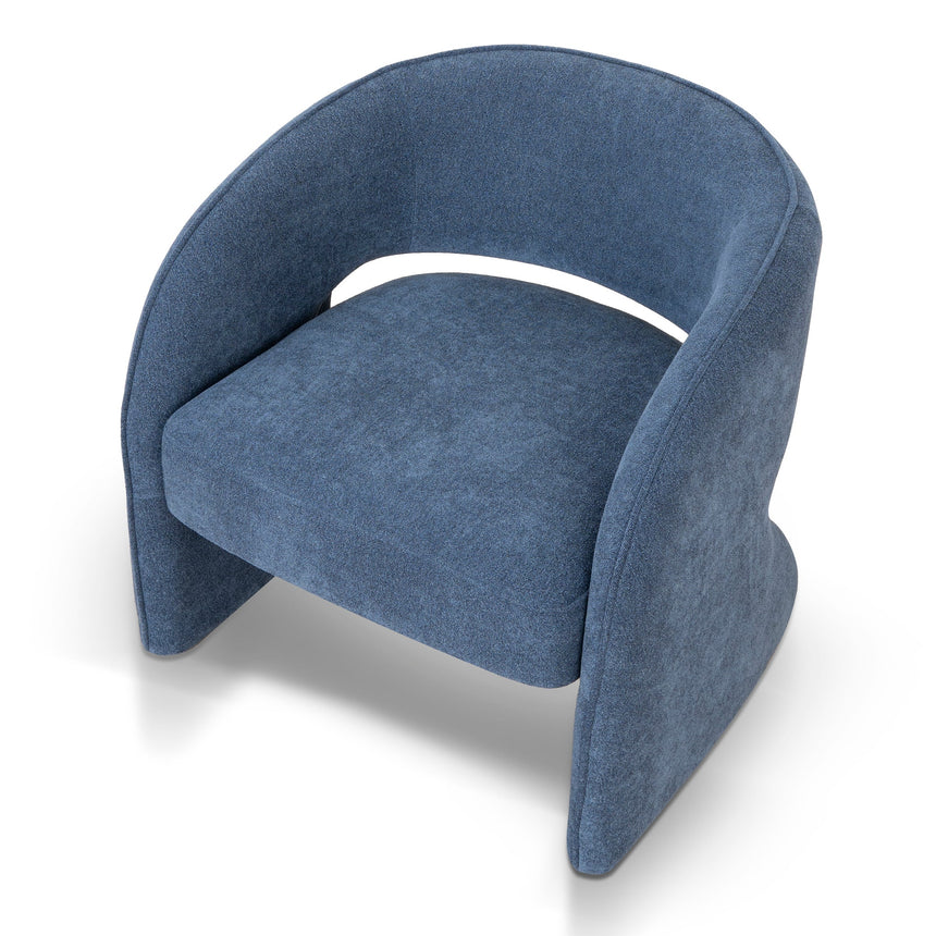 Fabric Armchair - Navy Blue - View 7