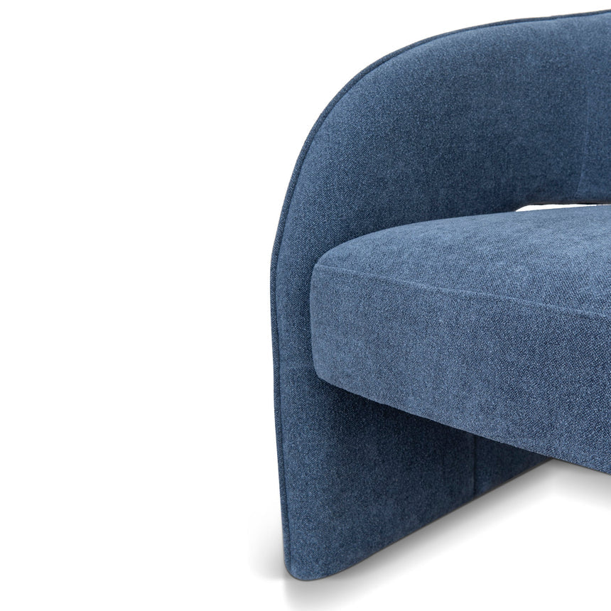 Fabric Armchair - Navy Blue - View 9