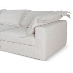 CLC10105-KSO 3 Seater Chaise Sofa - Pebble Beige