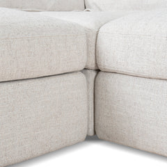 CLC10105-KSO 3 Seater Chaise Sofa - Pebble Beige