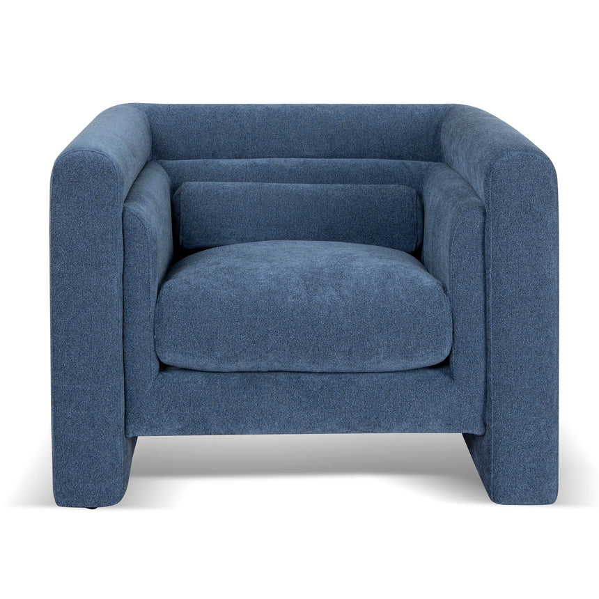 Fabric Armchair - Navy Blue - View 2