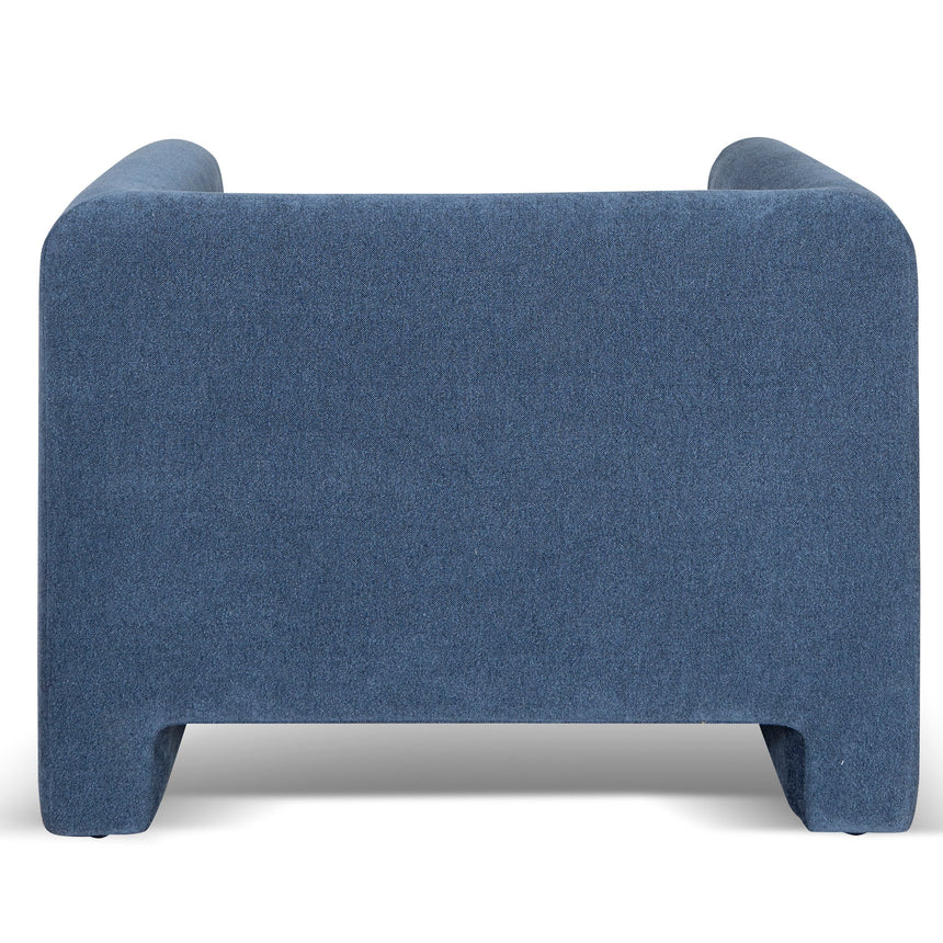 Fabric Armchair - Navy Blue - View 5