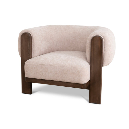 Walnut Armchair | Nicki Blush | Myka Home