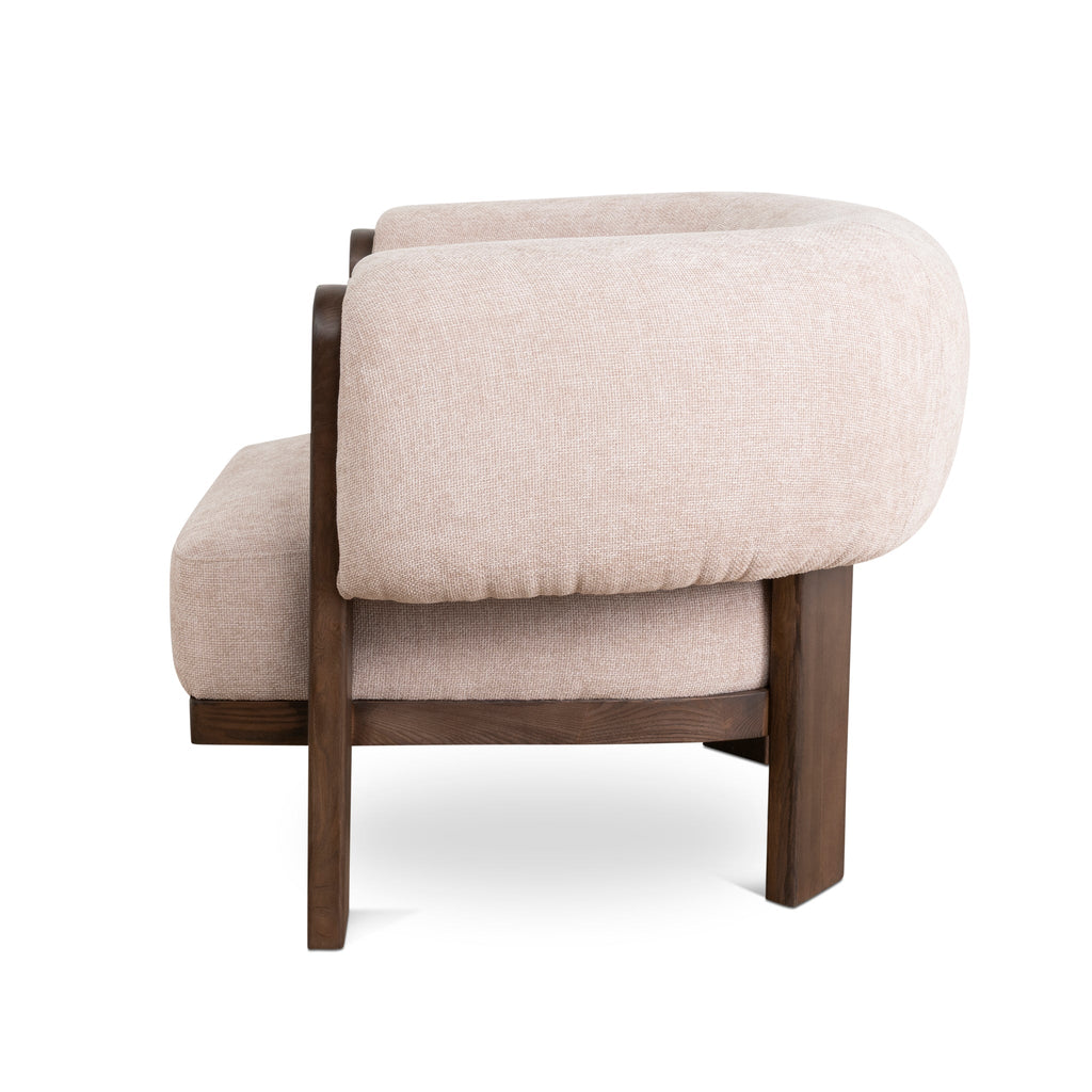 Walnut Armchair | Nicki Blush | Myka Home