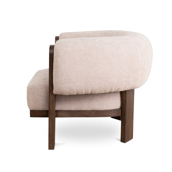Walnut Armchair | Nicki Blush | Myka Home