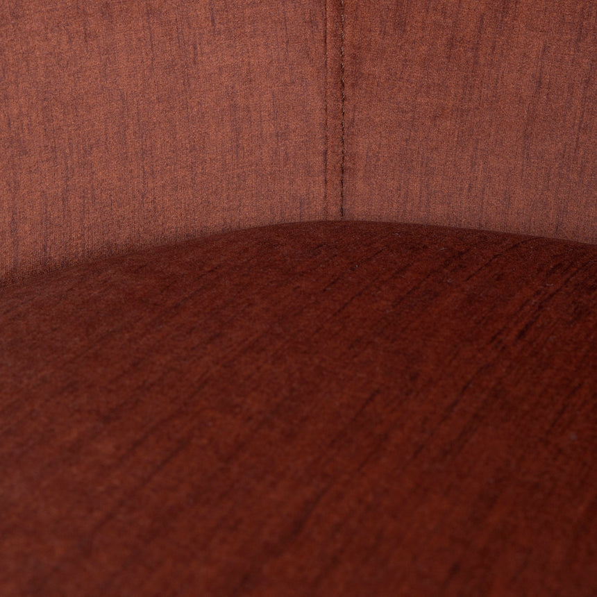 Fabric Swivel Armchair - Rustic Orange - View 11