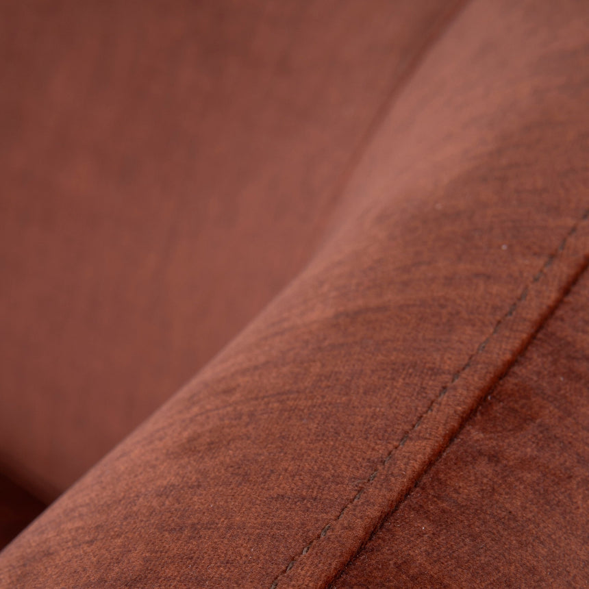 Fabric Swivel Armchair - Rustic Orange - View 12