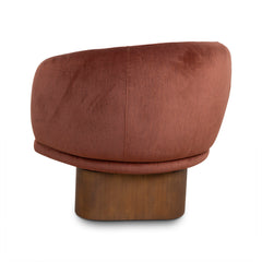 Fabric Swivel Armchair | Burnt Brown | Myka Home