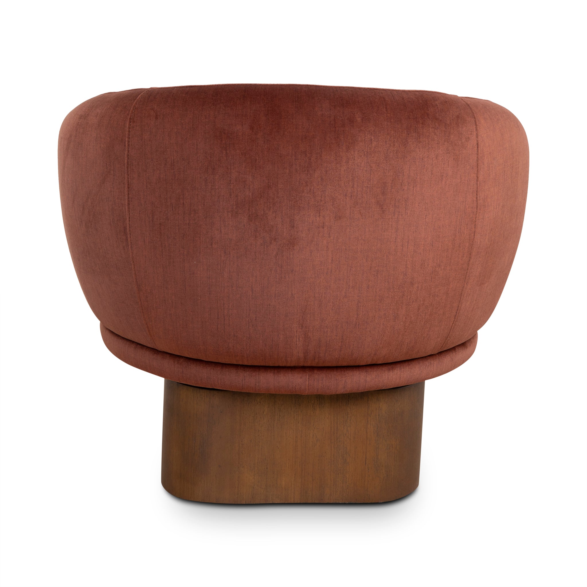 Fabric Swivel Armchair | Burnt Brown | Myka Home