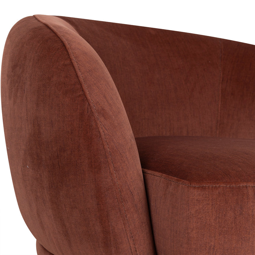Fabric Swivel Armchair - Rustic Orange - View 9