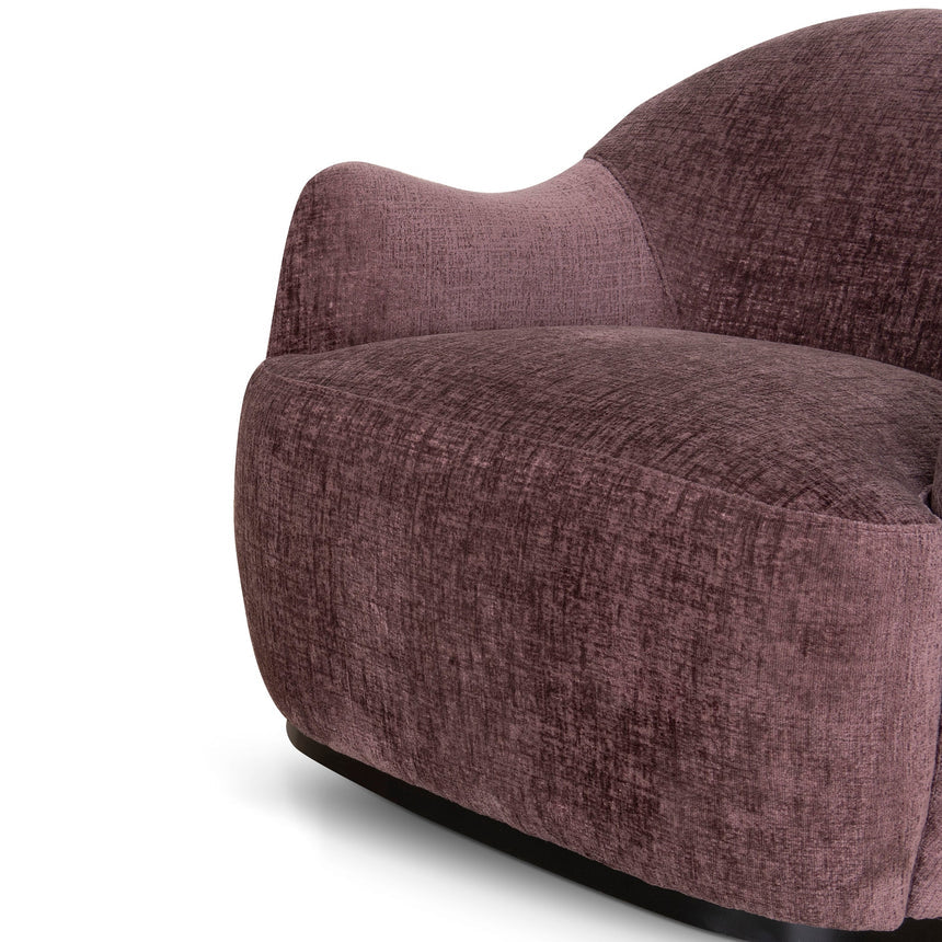 Fabric Armchair - Plum - View 8