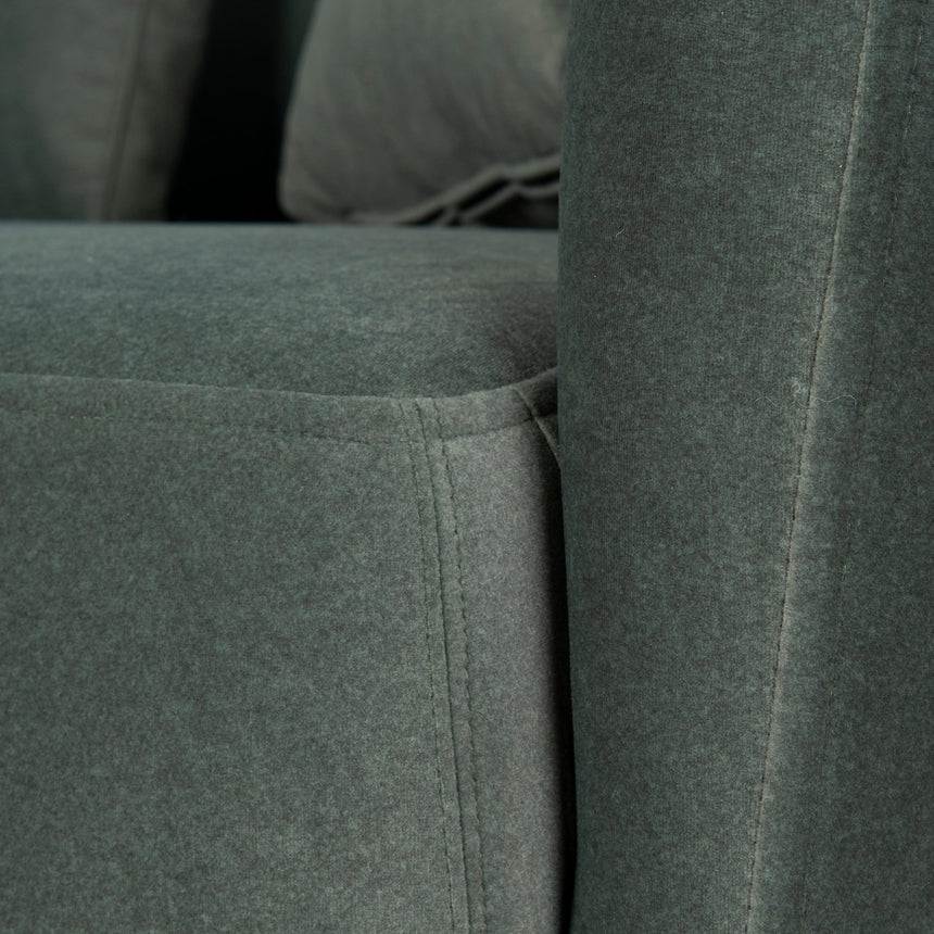 3 Seater Fabric Sofa - Burnt Green - View 12