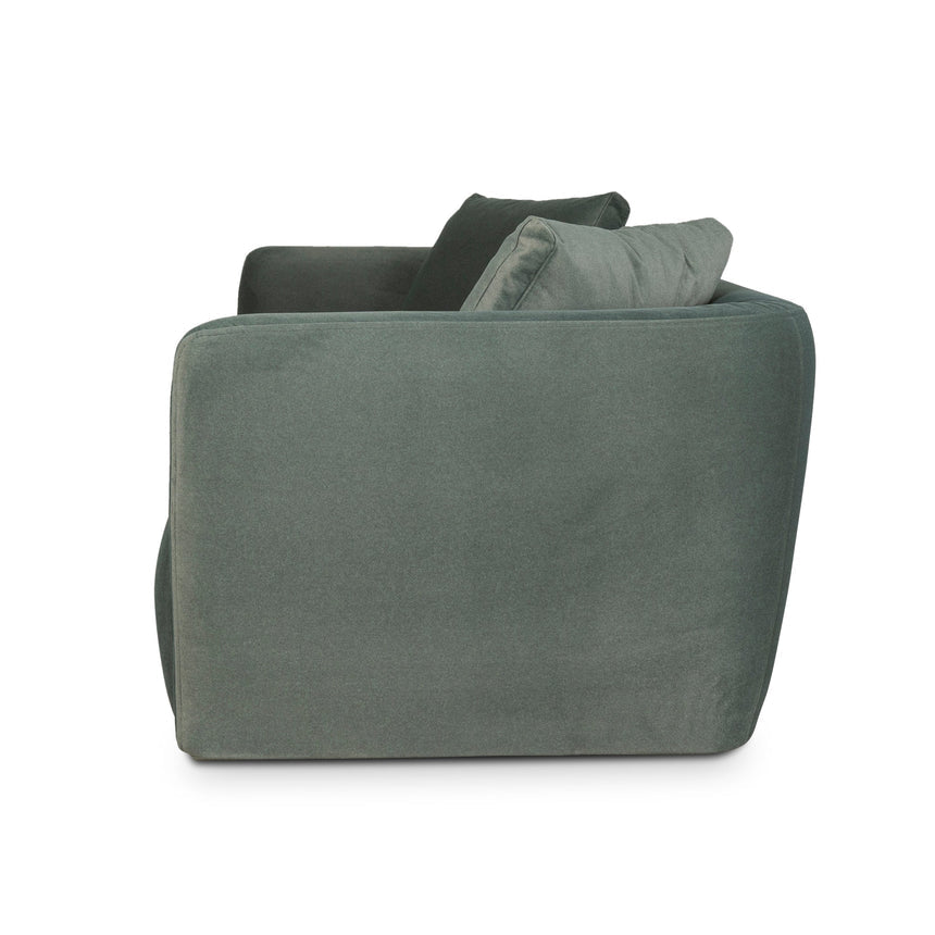 3 Seater Fabric Sofa - Burnt Green - View 6