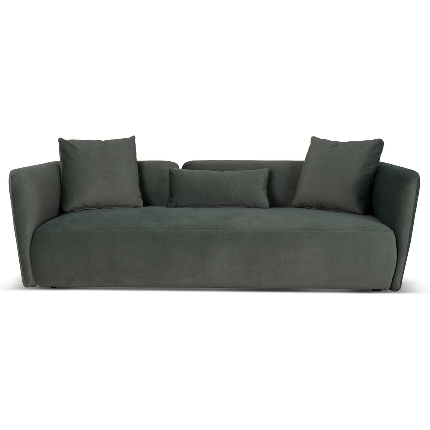 3 Seater Fabric Sofa - Burnt Green - View 2