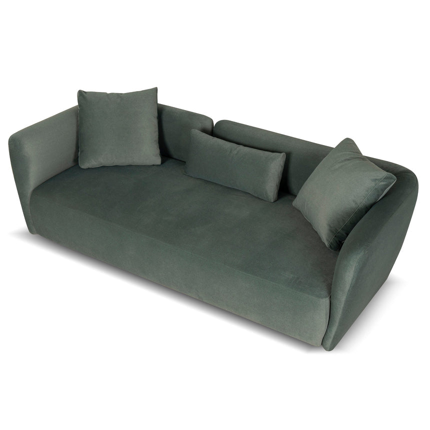 3 Seater Fabric Sofa - Burnt Green - View 4