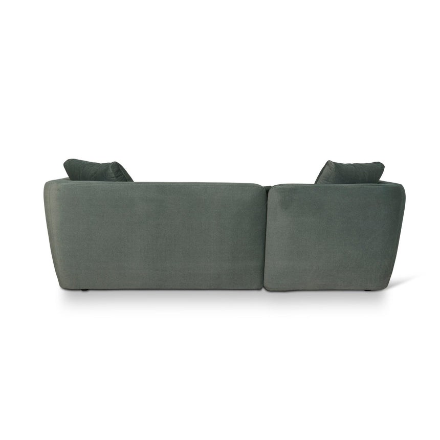 3 Seater Fabric Sofa - Burnt Green - View 5