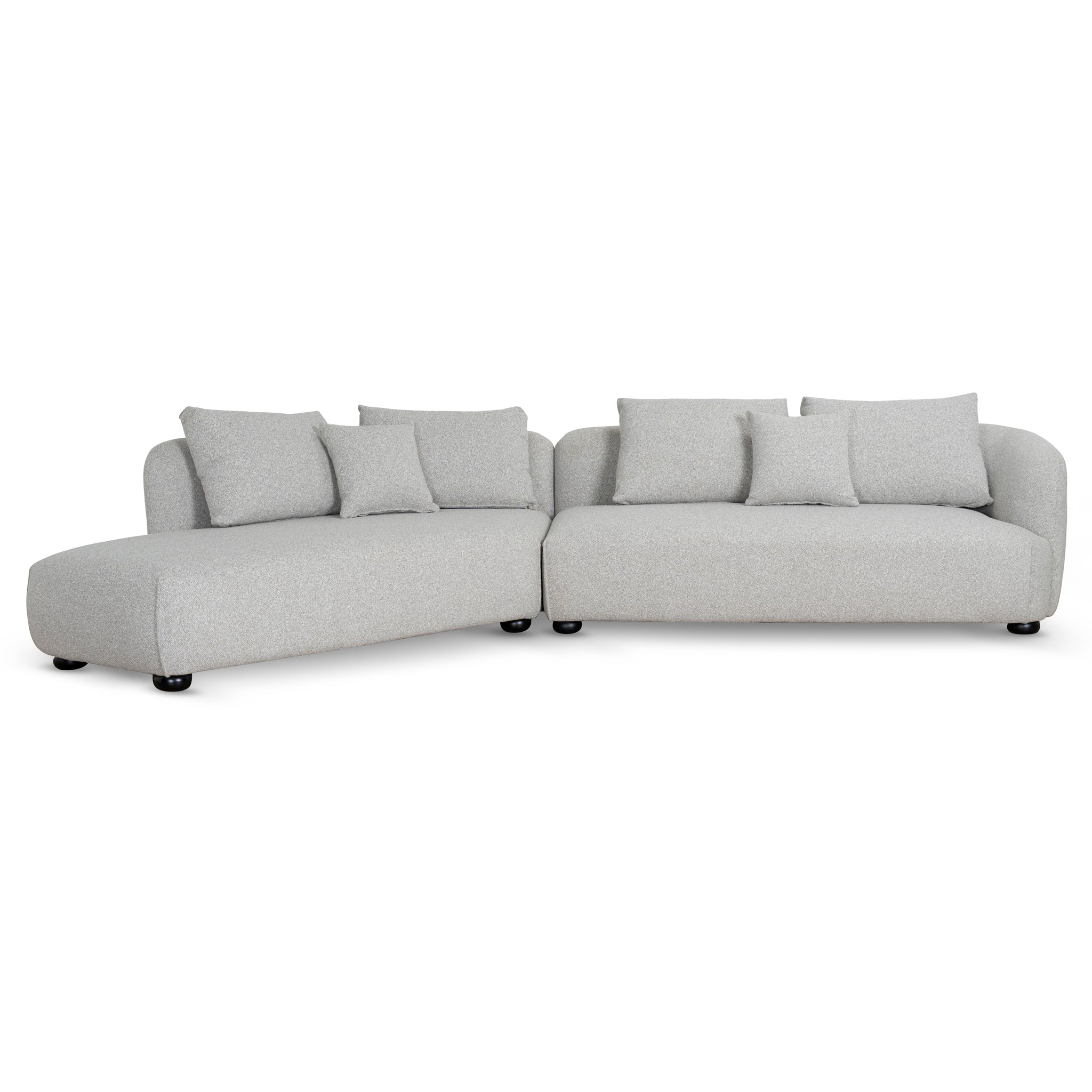 3 Seater Left Chaise Sofa | Clay Grey | Myka Home