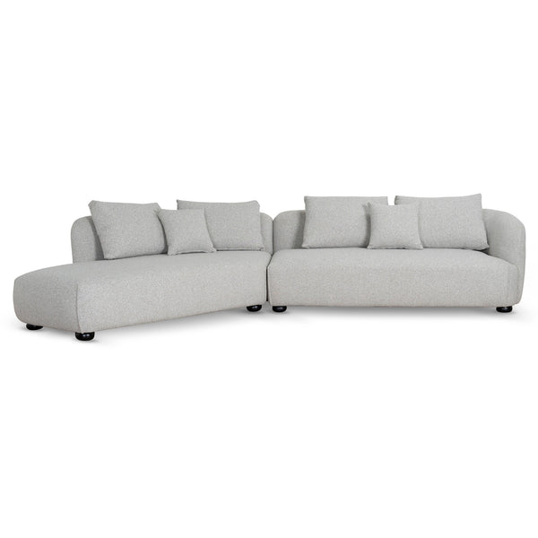 3 Seater Left Chaise Sofa | Clay Grey | Myka Home