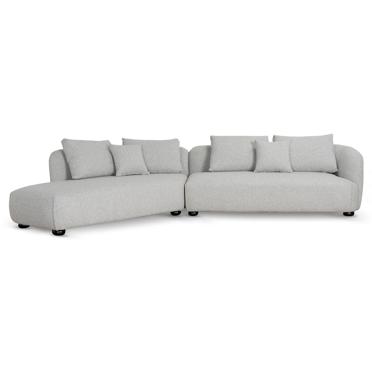3 Seater Left Chaise Sofa | Clay Grey | Myka Home