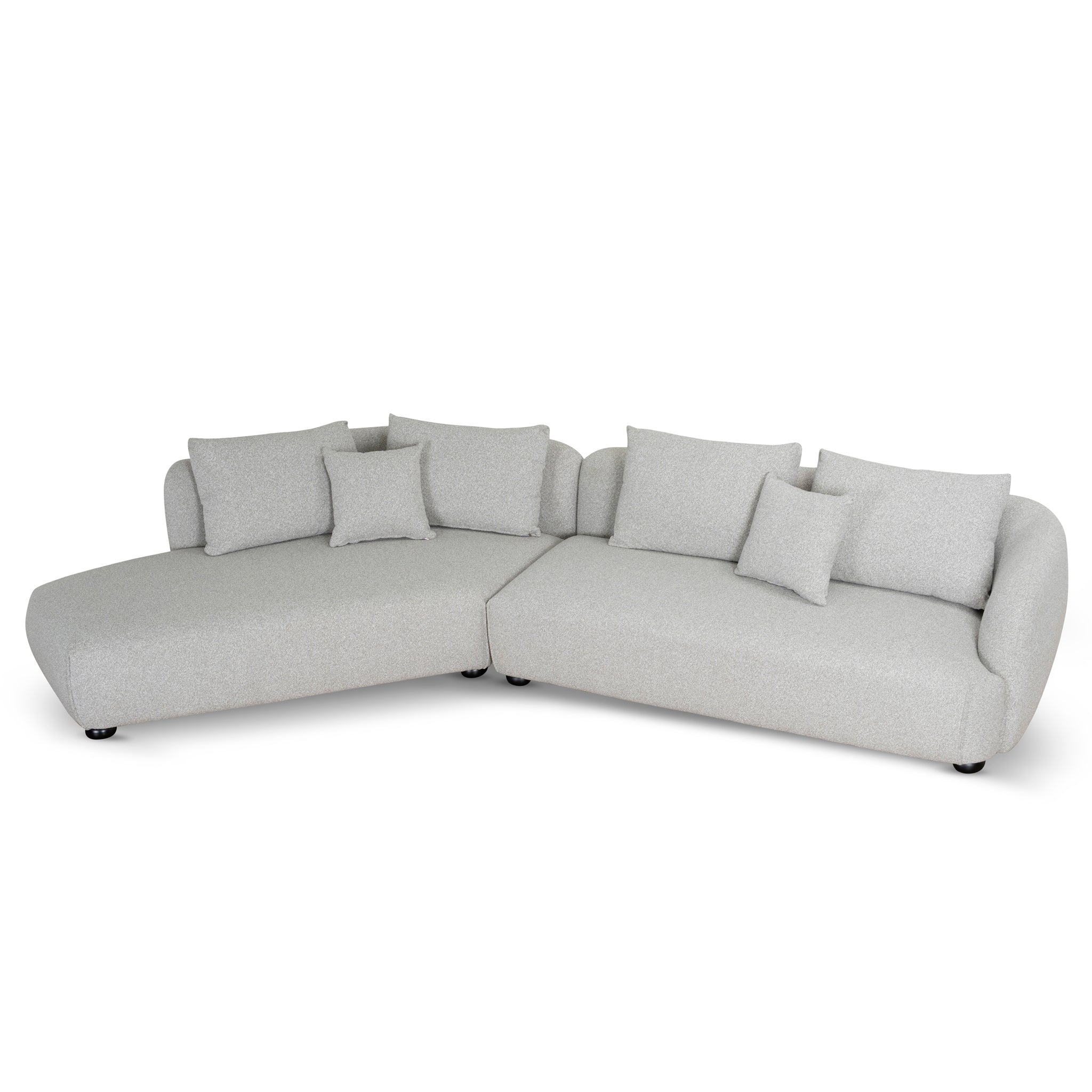 3 Seater Left Chaise Sofa | Clay Grey | Myka Home