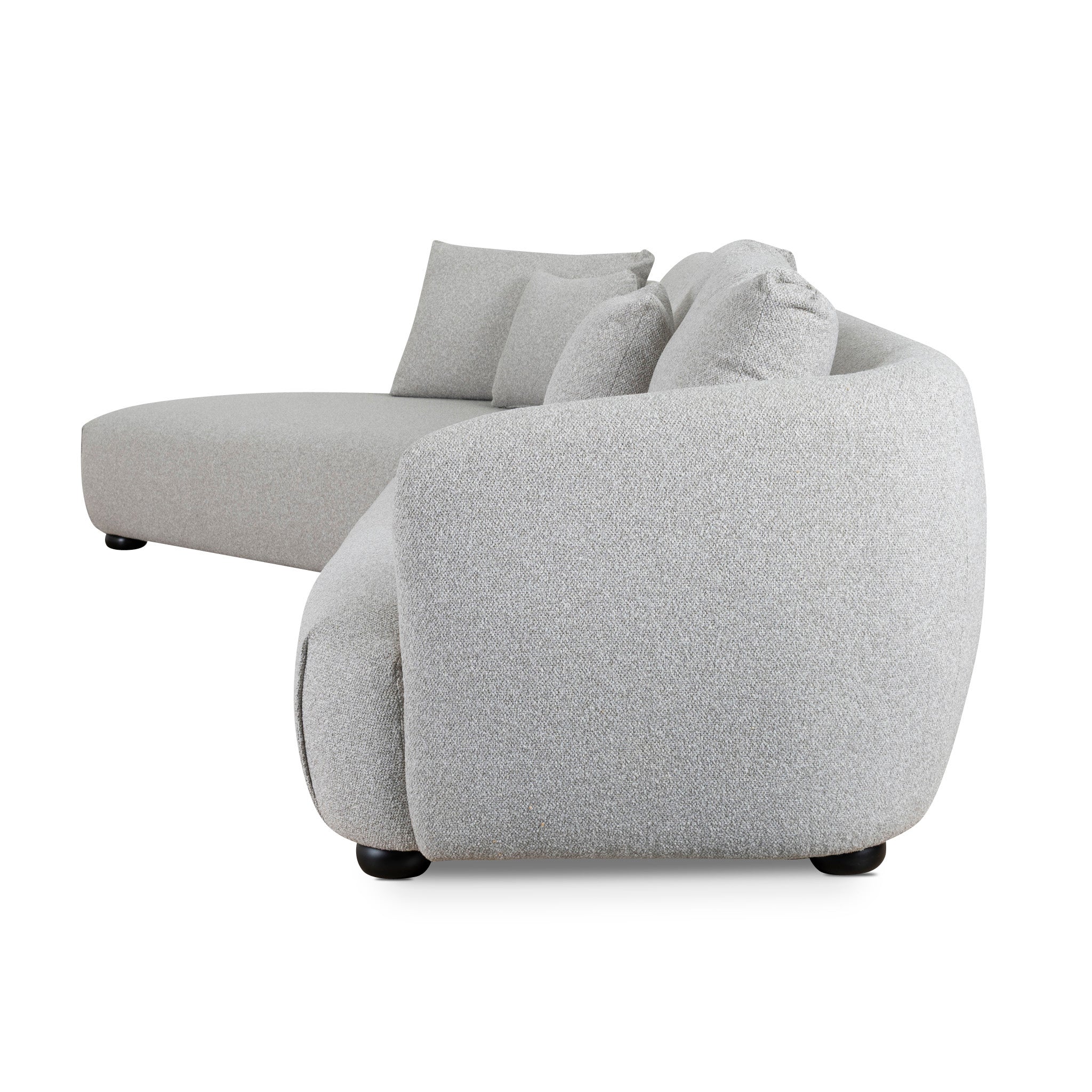 3 Seater Left Chaise Sofa | Clay Grey | Myka Home