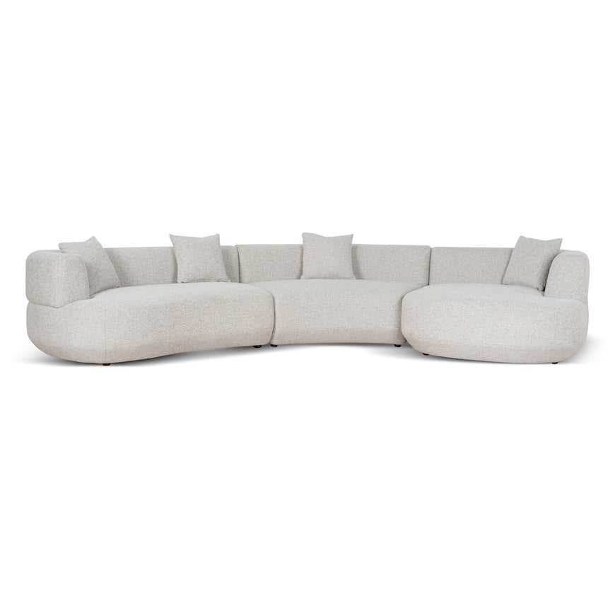 Modular Right Chaise Sofa - Coral Natural Linen - View 3